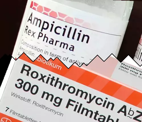Ampicilina vs Roxitromicina