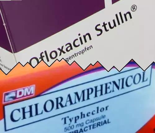 Ofloxacina vs Cloranfenicol